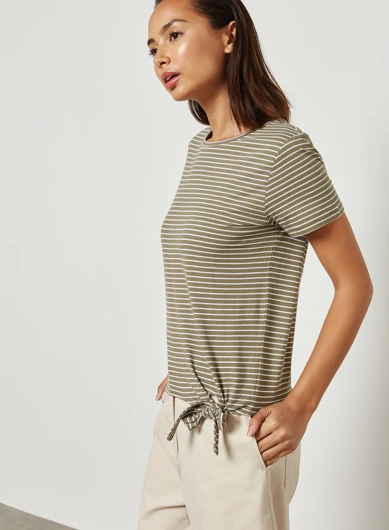 MANGO Tie Waist T-Shirt