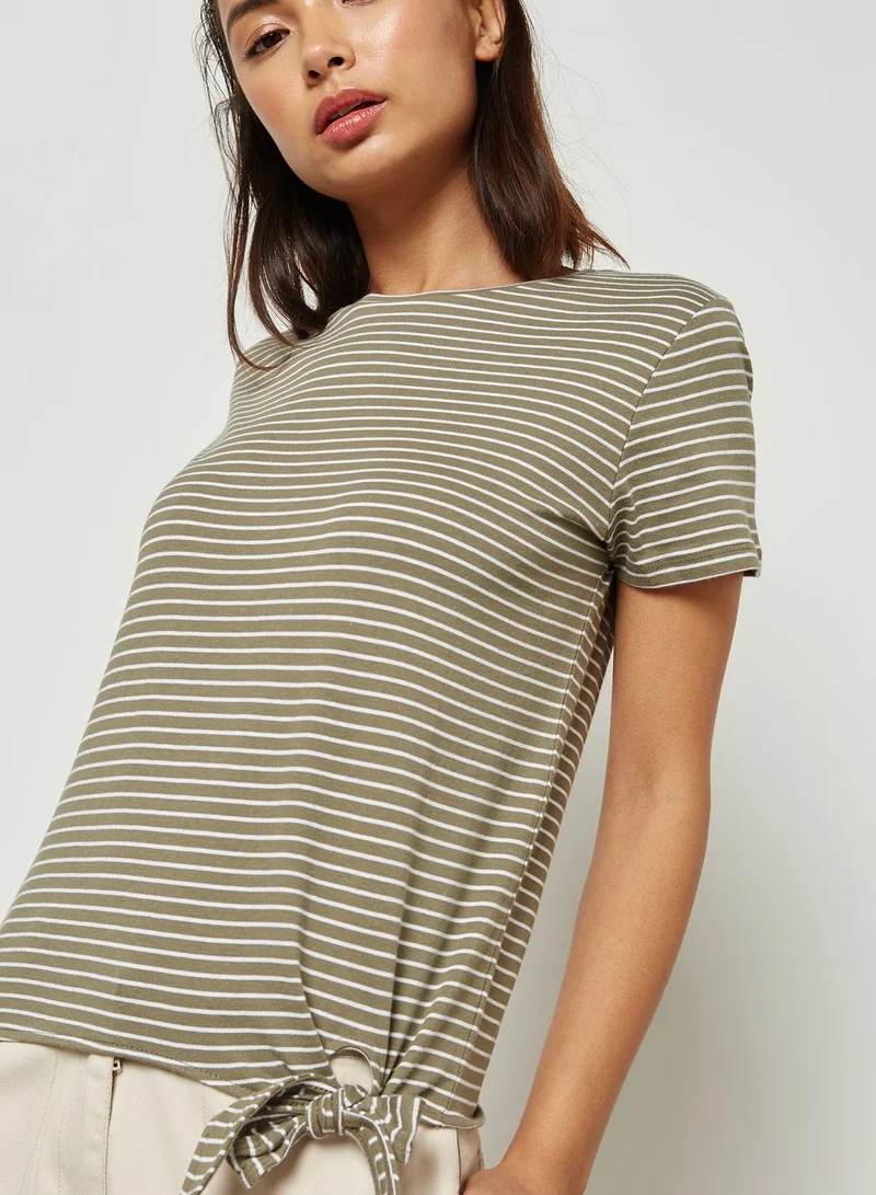 MANGO Tie Waist T-Shirt