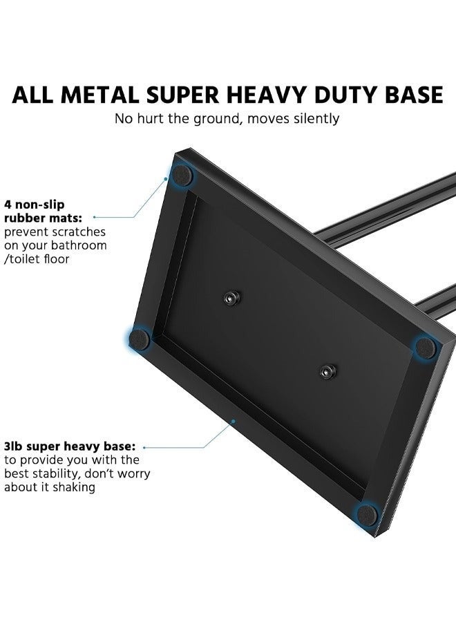 نهر قو حامل ورق المرحاض مع رف الهاتف، ديكور الحمام، حامل مناديل ورقية، حامل تخزين قائم بذاته لأرضية الحمام، موزع مناديل المرحاض - Image 4