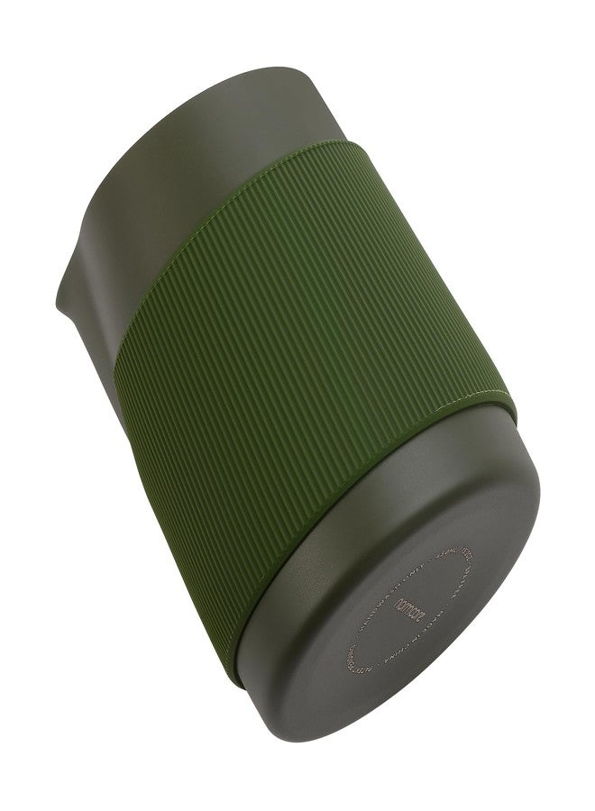 Normcore Handleless Milk Frothing Jug, Milk Pitcher 15.2 oz, Milk Frother Steamer Cup Stainless Steel Espresso Cup, Round Spout, Green, 450 ml - Image 4