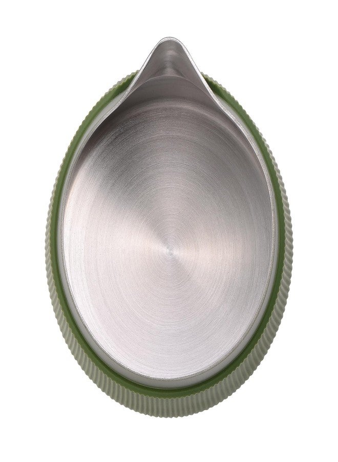 Normcore Handleless Milk Frothing Jug, Milk Pitcher 15.2 oz, Milk Frother Steamer Cup Stainless Steel Espresso Cup, Round Spout, Green, 450 ml - Image 2