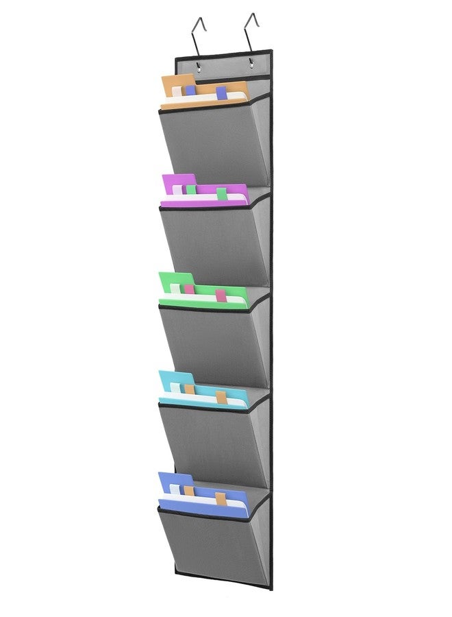 ANIZER Wall Mounted Hanging Mail Organizer - 5 Pockets - Grey - Image 1