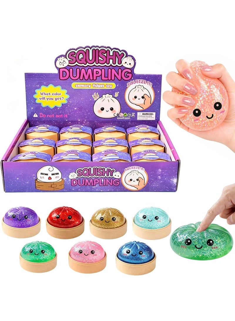 Twisoo Viral Dumpling Squishy Toy with LED Light | Mystery Bun Surprise | Soft Glitter Squeeze Toy | Ultra Rare Golden Collectible | 1 Pc | Kids 3+ - Image 3