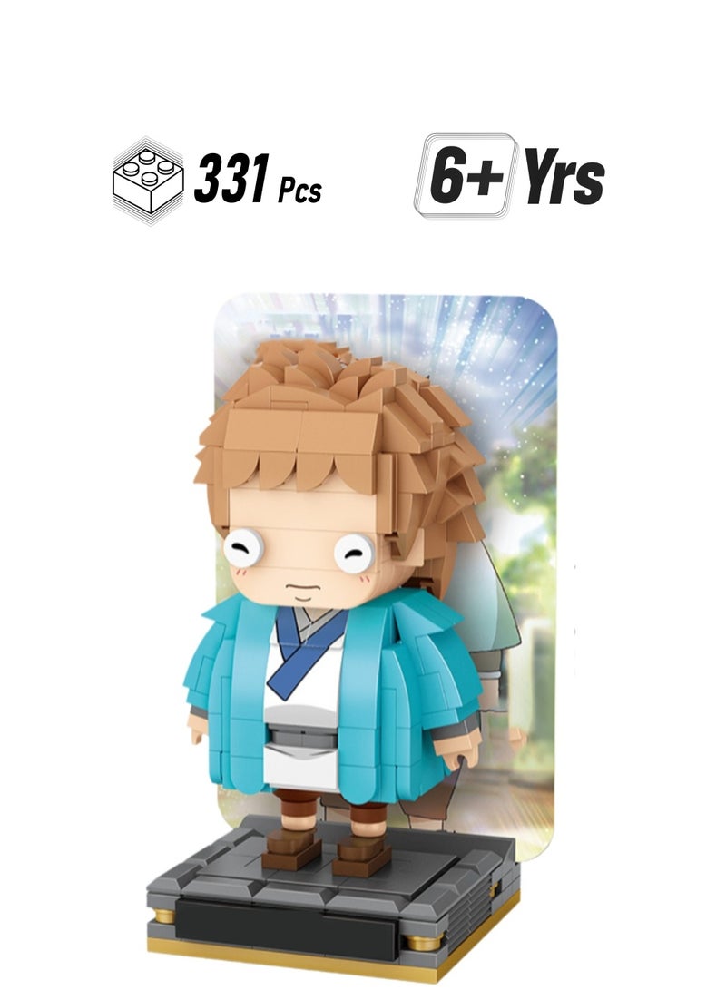 Loquat 331pcs Blue Clothes Boy Character Model Set Building Blocks Creative Diy Simulation Collection Building Assembly Toys Children'S Gifts Home Decorations - Image 1
