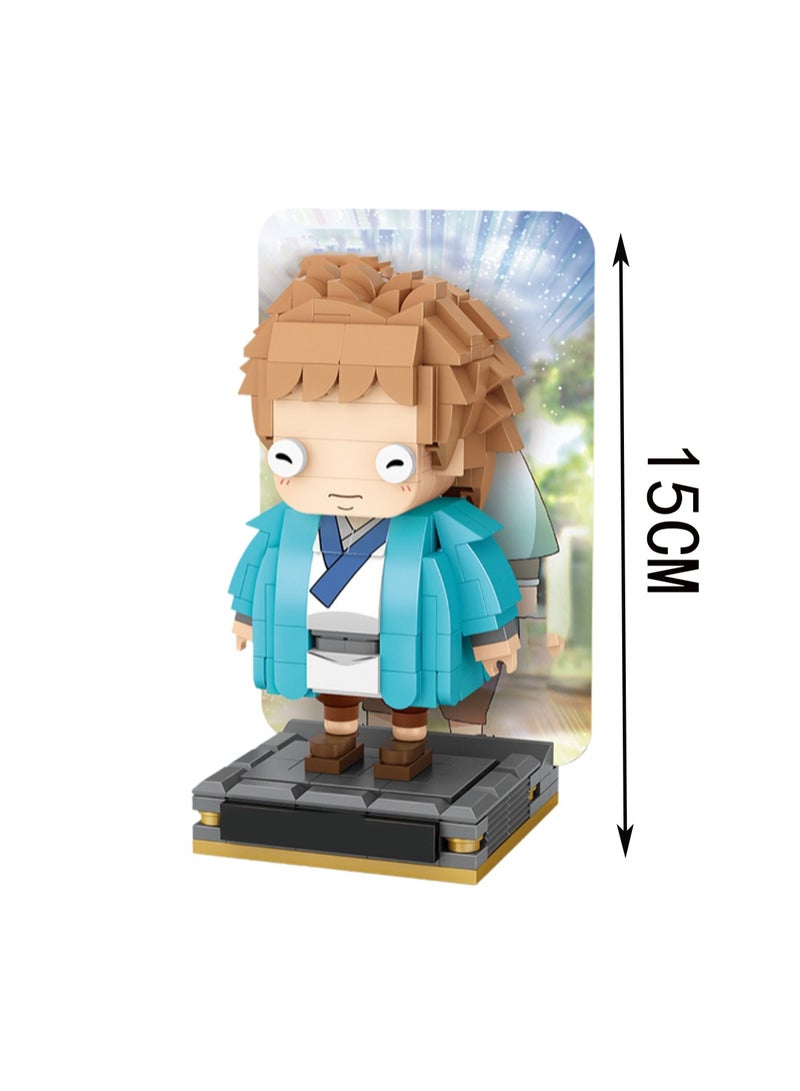 Loquat 331pcs Blue Clothes Boy Character Model Set Building Blocks Creative Diy Simulation Collection Building Assembly Toys Children'S Gifts Home Decorations - Image 2