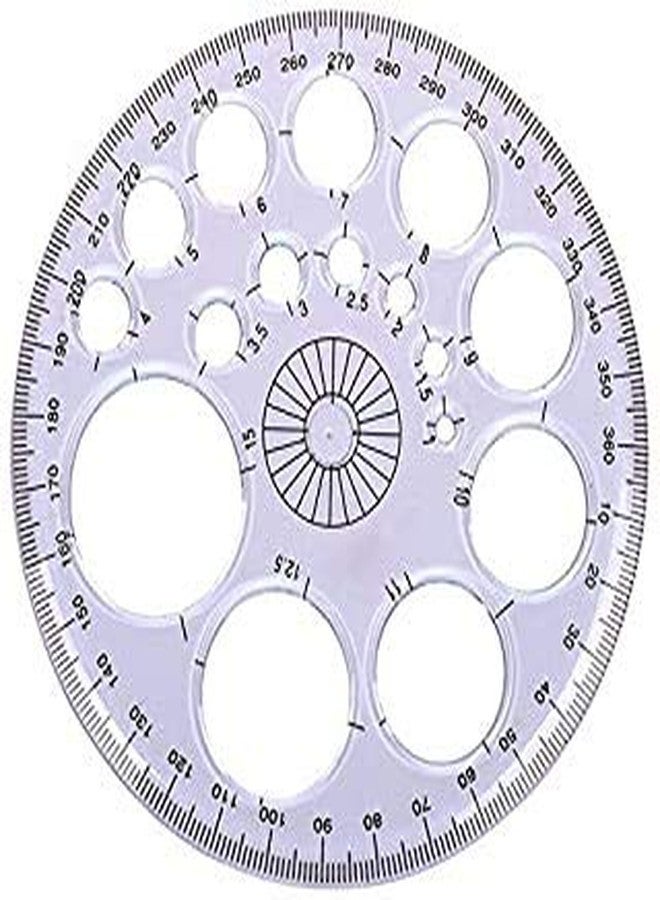 FIRST CLICK Art Protector 360 Degree with 25 Circles Stencil 1 Pcs Size-14.5 cm - Image 3