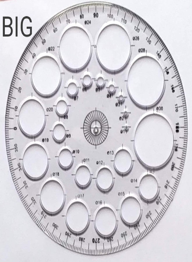 FIRST CLICK Art Protector 360 Degree with 25 Circles Stencil 1 Pcs Size-14.5 cm - Image 2