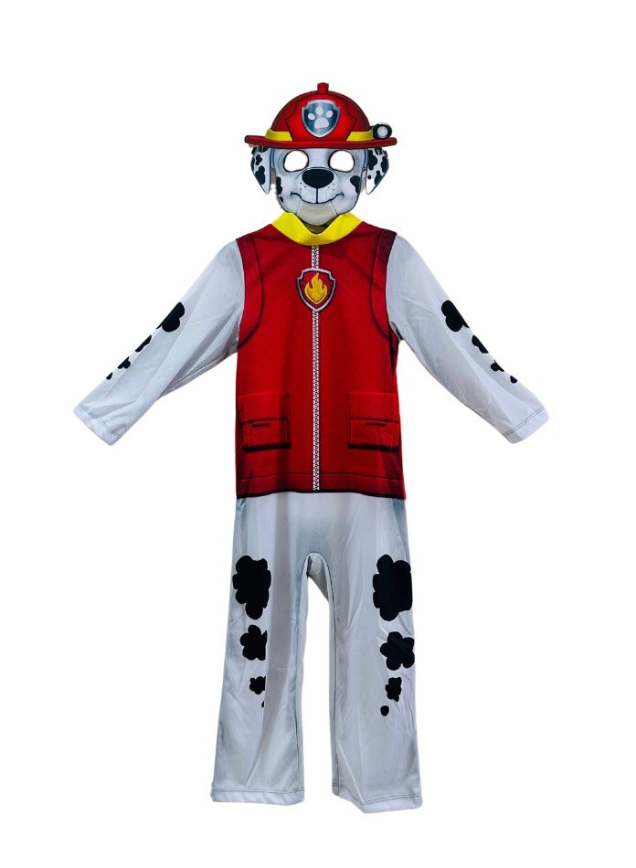 Amscan Official Nickelodeon Paw Patrol Marshall Kids Cosplay Dress-Up Roleplay Child Costume Red Jumpsuit with Mask - Image 4