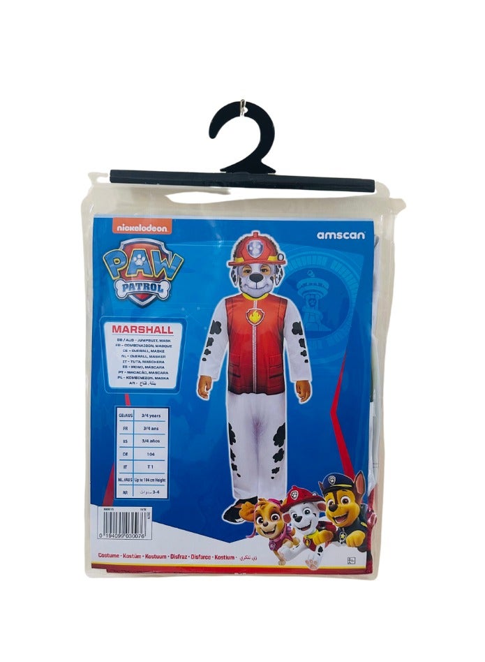 Amscan Official Nickelodeon Paw Patrol Marshall Kids Cosplay Dress-Up Roleplay Child Costume Red Jumpsuit with Mask - Image 5