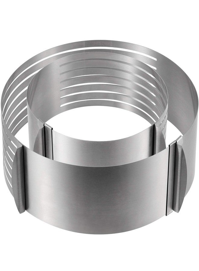HAKZEON 2 Pack Cake Ring Set, Adjustable Stainless Steel Mousse Cake Rings, Round Molds Cookie Cutter Leveler 7 Layer 6-12 inch for Kitchen Restaurant Mousse DIY - Image 4