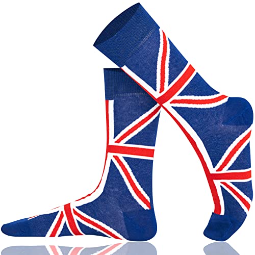 Mysocks Mens Multi Design Crew Socks British Flag - Image 1