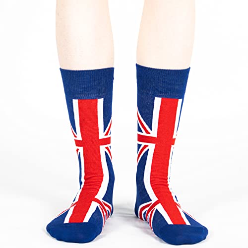 Mysocks Mens Multi Design Crew Socks British Flag - Image 3