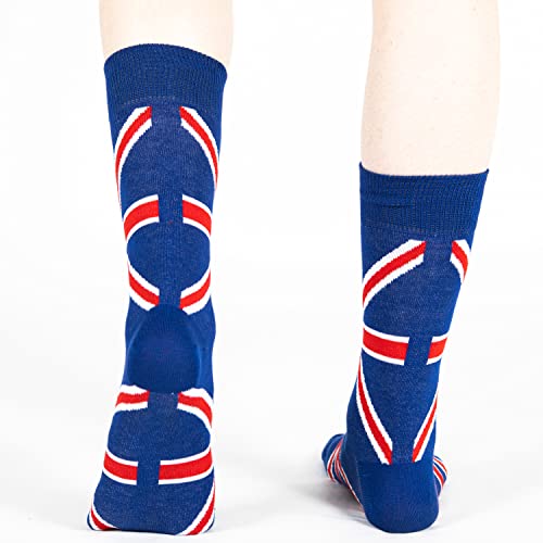 Mysocks Mens Multi Design Crew Socks British Flag - Image 4
