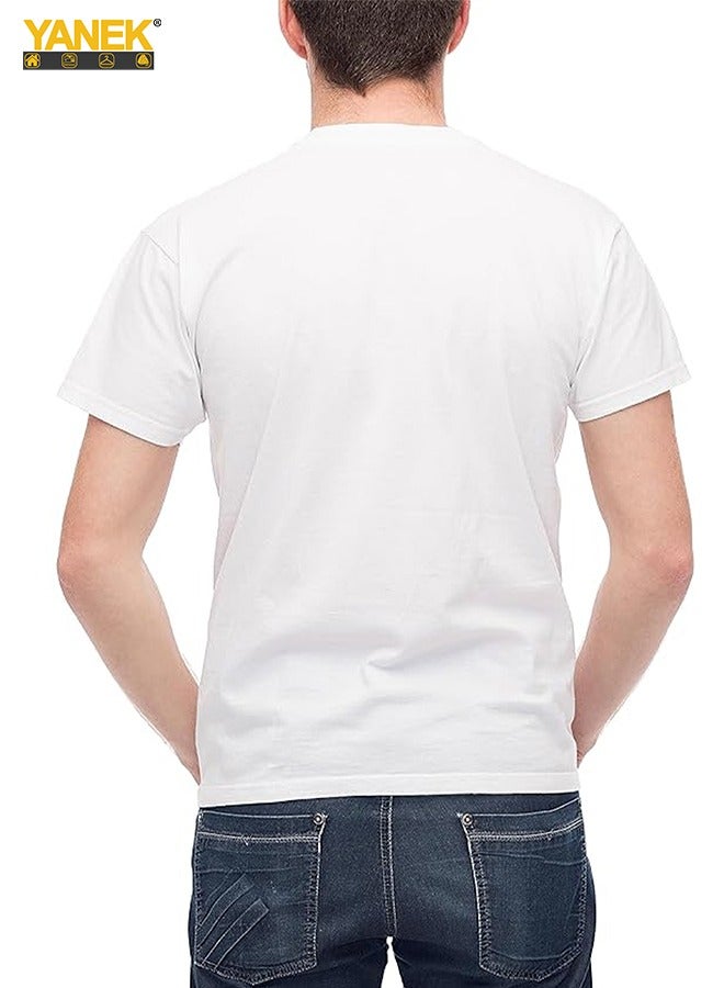 YANEK YANEK UAE Flag T-shirt Design | Solid Unisex Round Neck T-Shirt Short Sleeve | Made From 180 GSM Combed Cotton BIOWASH | All Day Comfort| Super Soft | Wrinkle Free - Image 5