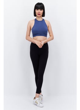 Reebok Women Brand Logo Padded Sports Bra, Blue  - Image 4
