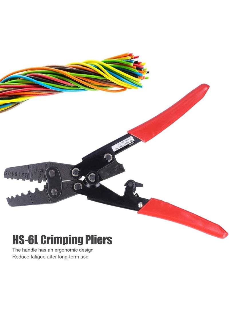 GGOOT Ratchet Pliers Tool, Terminal Crimping Stripper, Wire Stripper and Crimping Tool,Industrial Hardware Supplies HS‑6L  - Image 2