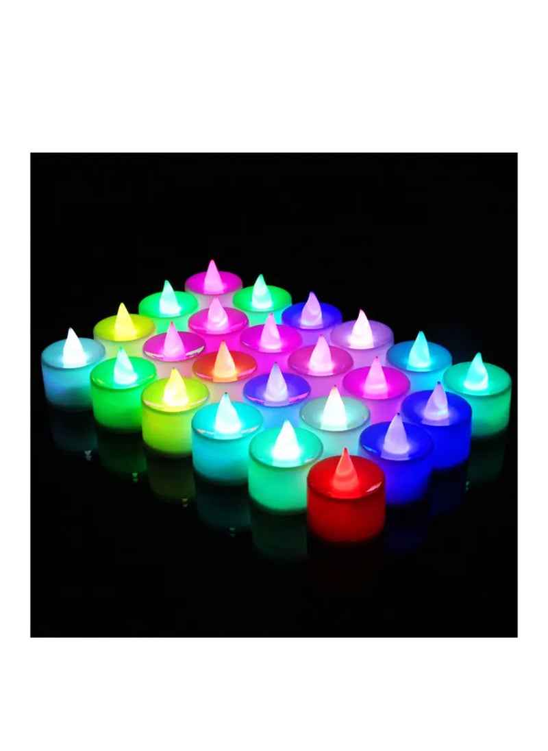 PARTY FUN LED Tea Light 24PCS MultiColour  Versatile and Vibrant Lighting  - Image 3