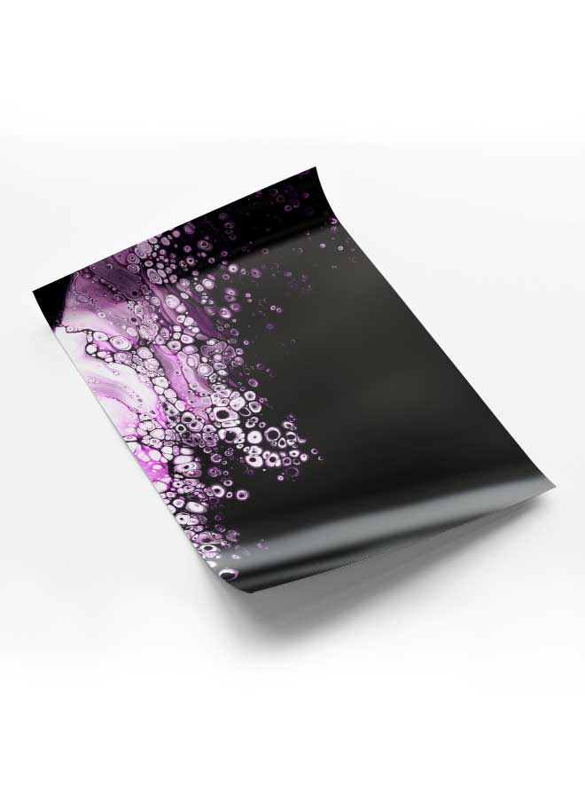 LOWHA Poster Painting Art With Four Separate Pieces Of Double-Sided Stickers Abstract Purple Water Art For Home Bedroom Living Room And Office Decor - Image 1