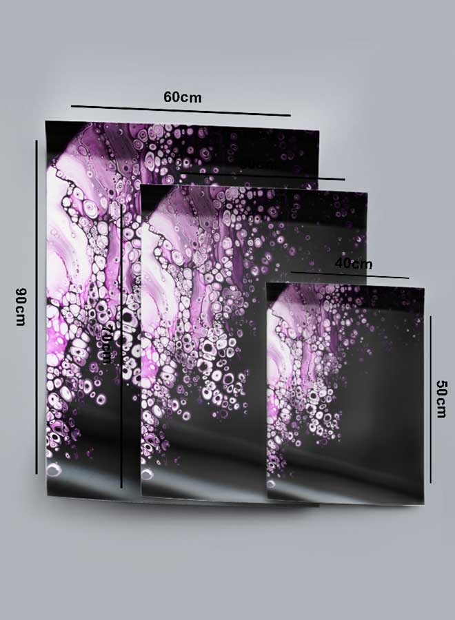 LOWHA Poster Painting Art With Four Separate Pieces Of Double-Sided Stickers Abstract Purple Water Art For Home Bedroom Living Room And Office Decor - Image 4