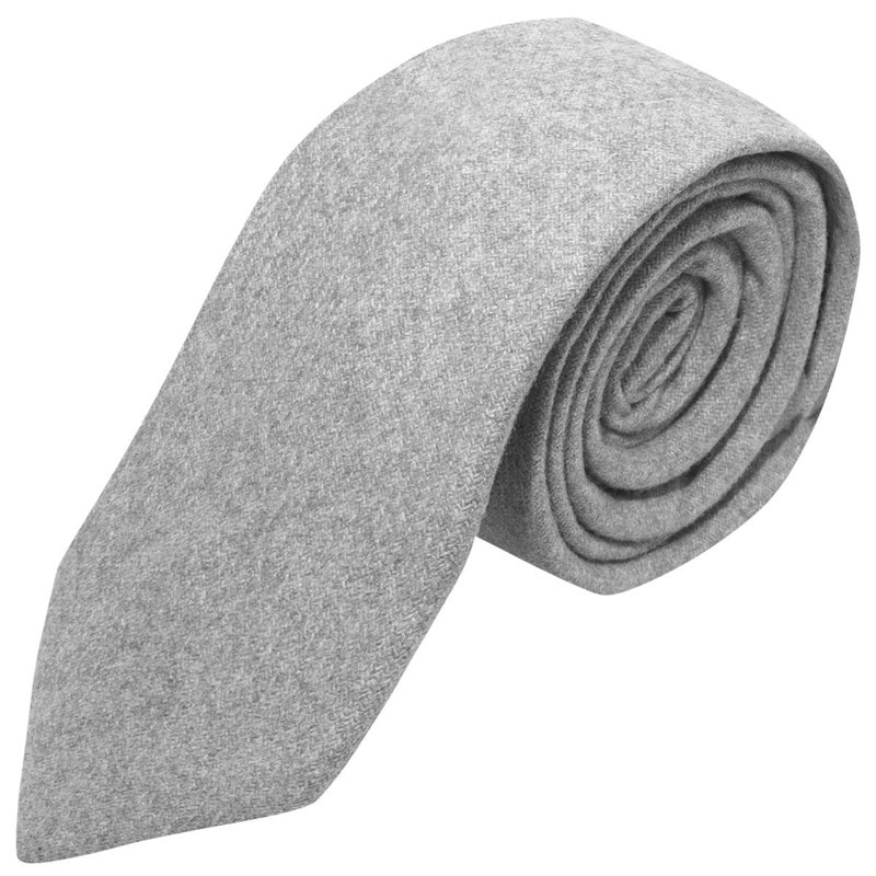 King & Priory Stonewashed Medium Grey Necktie, NeckNecktie - Image 3
