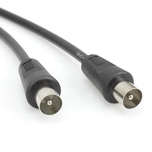 MX TV Aerial Cable Coaxial RF Male to Male Antenna Cable for TV, Set-Top Box, Freeview, HDTV, DVB-T – High Signal Transmission, Plug & Play -1.2Mtr - Image 2