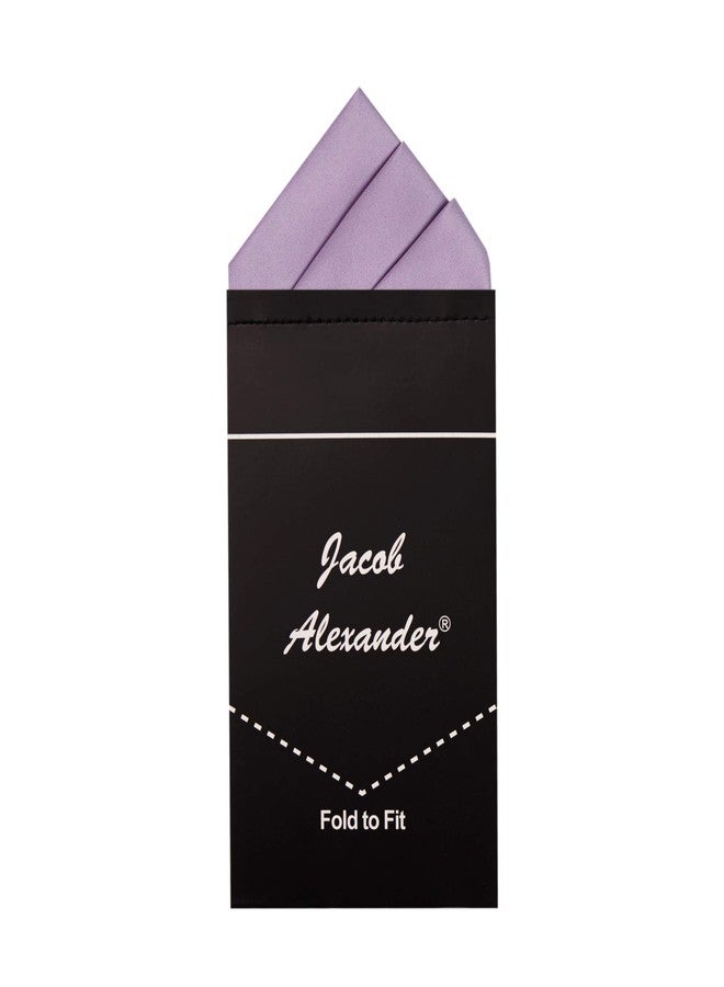 Jacob Alexander Men's Pre-Folded Triangles Pocket Square Handkerchief - Lavender
