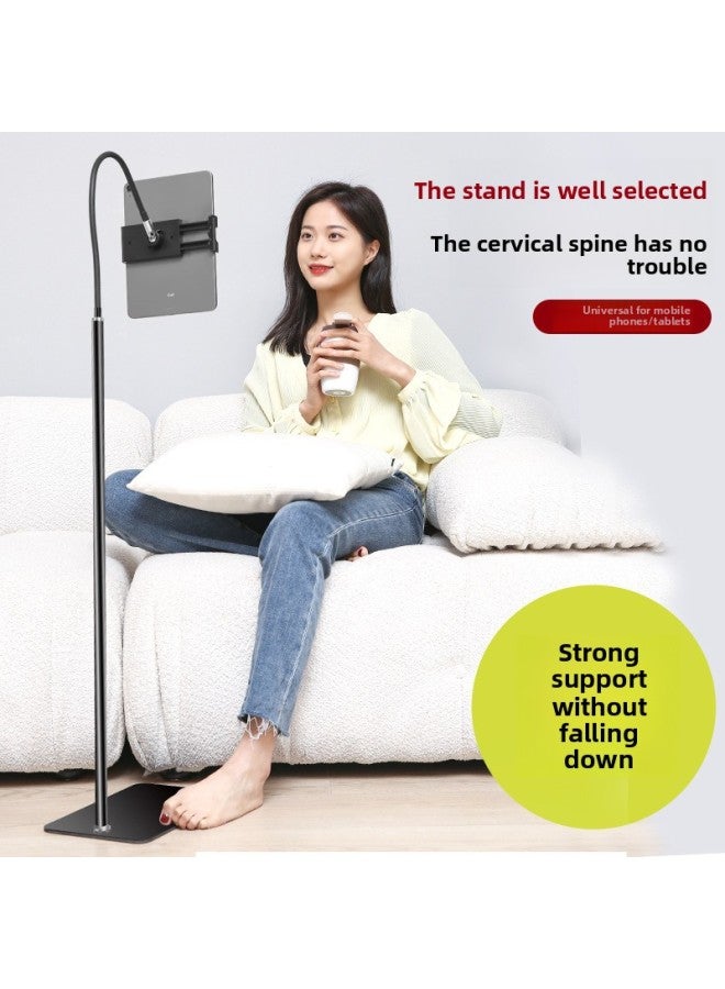 [Da Ding] Floor Tablet PC Bracket Bedside Home Live Support Clip Chuck Silicone Hose Hand-Color:Floor Hose 135 High-large Clamp  - Image 2