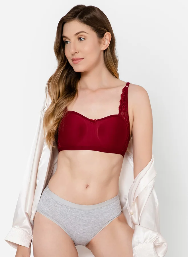 Clovia Non-Padded Non-Wired Full Coverage Spacer Cup Balconette T-Shirt Bra