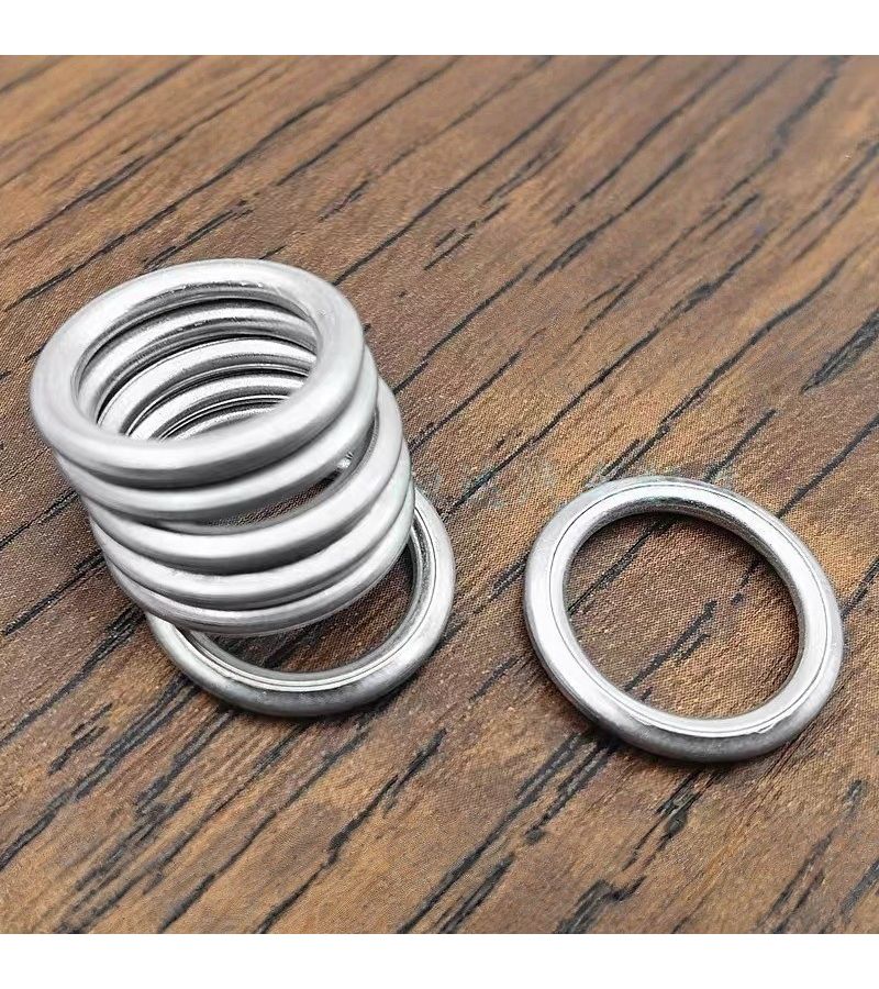 Automotive Grade Wear Resistant Aluminum Gaskets 7pcs Leak Proof High Temp Oil Pan Drain Bolt Seals - Image 4
