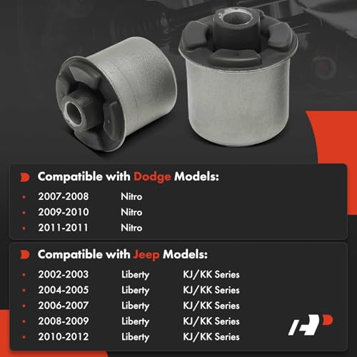 A-Premium 2 x Front Lower Control Arm Bushing Kit, Compatible with Jeep Liberty 2002-2012 & Dodge Nitro 2007-2011 - Image 2