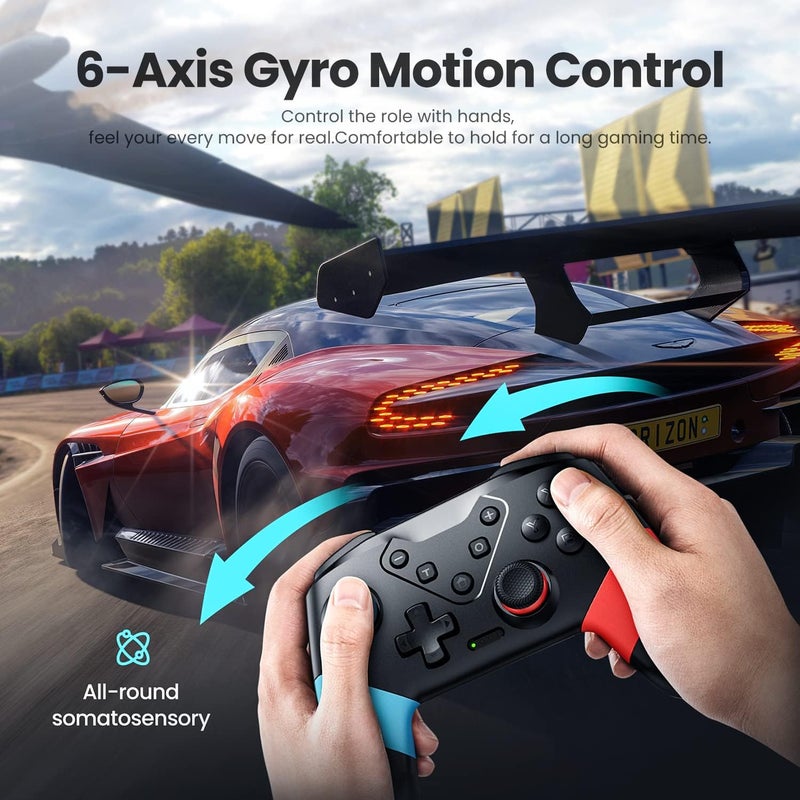 VOYEE Switch Controllers Compatible with Switch/Lite/OLED, Programming Wireless Pro Controller with Motion Control, Vibration, Wake-up, Turbo, Screenshot - Image 2