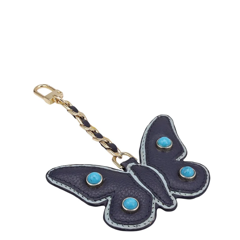 Da Milano Ink Blue Wax Leather Bag Hanging - Ink Blue  | Best Price UAE