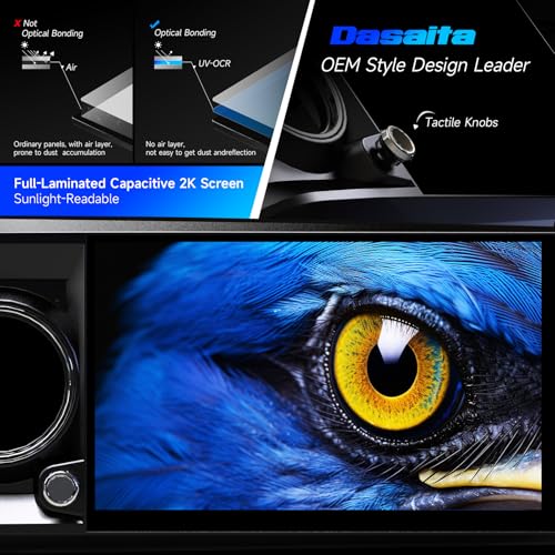 Dasaita Head Unit for Toyota Tacoma 2016-2023, with Wireless CarPlay & Android Auto, 11.6'' Android 13 Car Stereo, 8GB+256GB Off-Road GPS Navigation, Plug and Play Radio, OEM Style, Black - Image 5