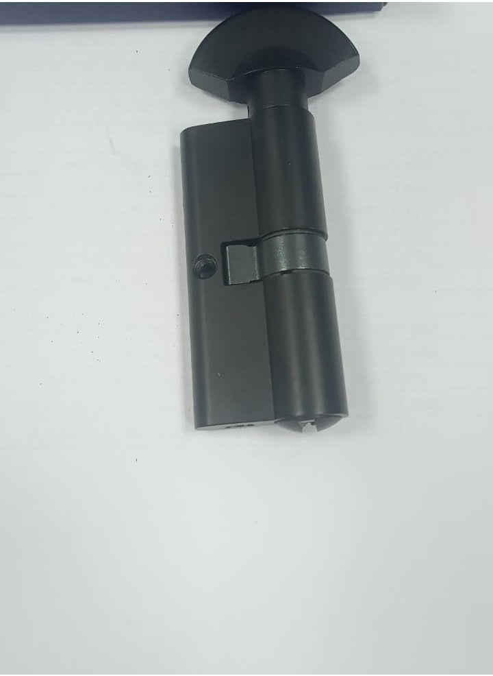 Black artichoke cylinder additional safety cylinder for apartment doors and bathroom doors  - Image 1