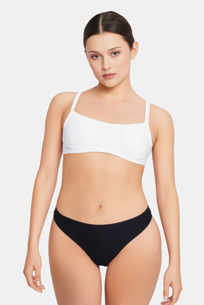 Billabong Women Solid Bikini Bottom, Black - Image 1