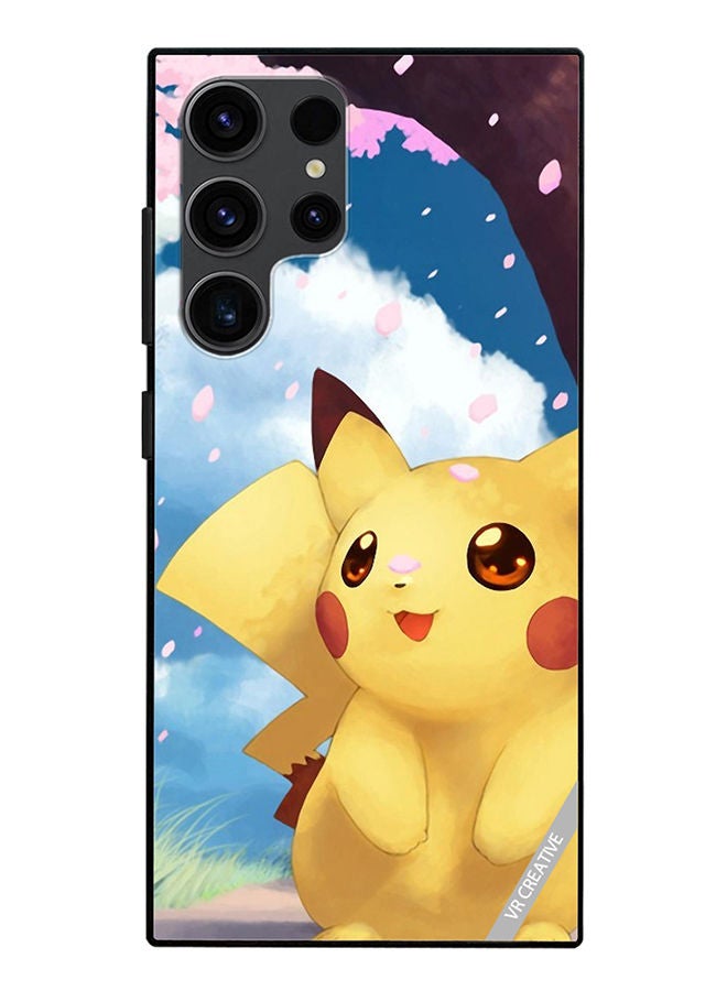 VR CREATIVE Protective Case Cover For Samsung Galaxy S23 Ultra 5G Spring Pikachu Design Multicolour - Image 1