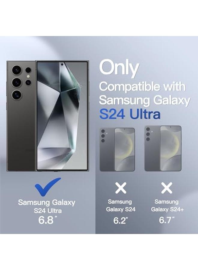 جي تيك حافظة غير لامعة لهاتف سامسونج جالاكسي S24 ألترا 5G مع ظهر شفاف غير لامع وغطاء حماية رفيع مضاد لبصمات الأصابع باللون الأسود - Image 2