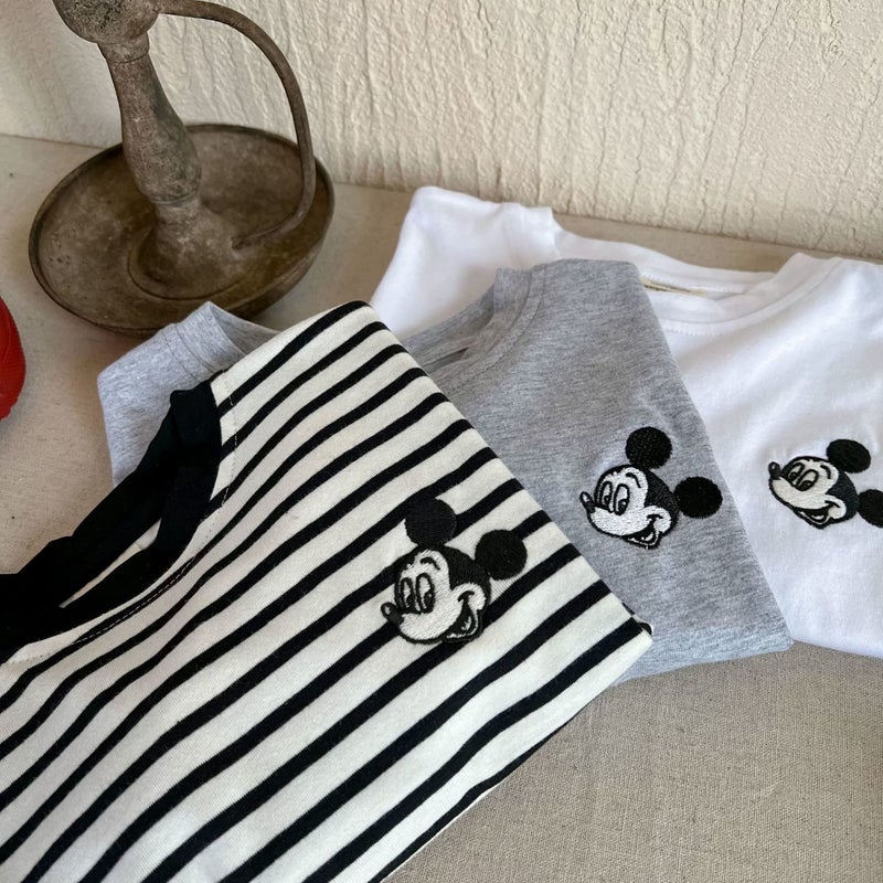 New Cotton Children'S Cartoon Striped Long Sleeve Korean Fan Baby Boys And Girls T-Shirt All-Match Base Shirt Top Trendy T - Image 3