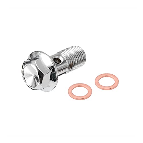 S SYUU 10mm M10 x 1.25mm Banjo Bolt Motorcycle Brake Master Cylinder - Image 3