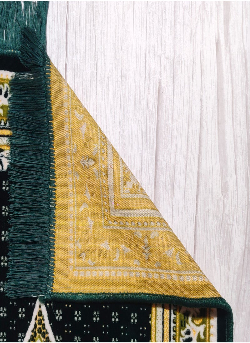 Raymond Raymond Home Prayer Mat Traditional Elegant prayer Rugs Janamaz Islamic Yarn Dyed Namaz Mat 650 GSM 4 MM Pile - (65 * 100 CM)  - Image 3