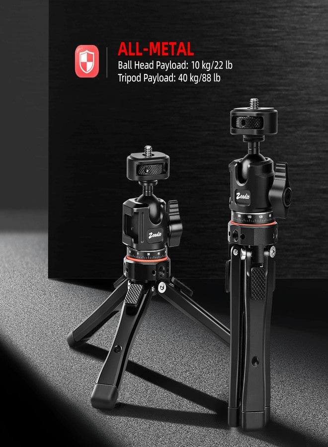 Zeadio Metal Camera Mini Tripod, with 1/4" Screw Ball Head Mount, Adjustable Heights Desktop Vlog Stand for Smooth 4 Osmo Mobile Ronin-S Vimble 2 Gimbal Handle Grip Stabilizer and All Cameras - Image 2