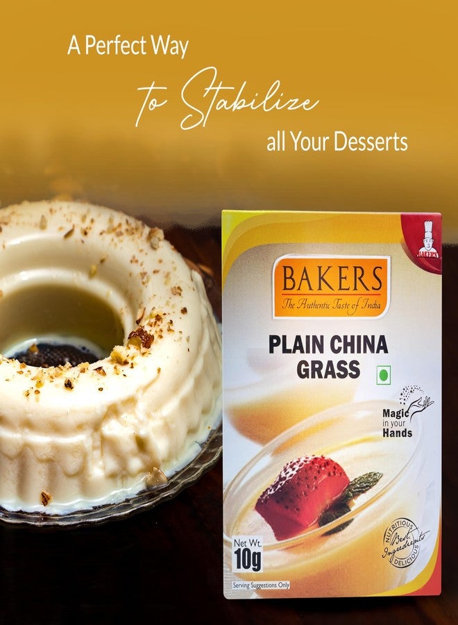 BAKERS Plain China Grass (Agar Agar) - 100% Natural Plant-Based Gelatin Substitute | Ideal for Jelly, Pudding, Vegan Cheese, Custard & Desserts | 6 Pack (10g x 6) | 60g - Image 3