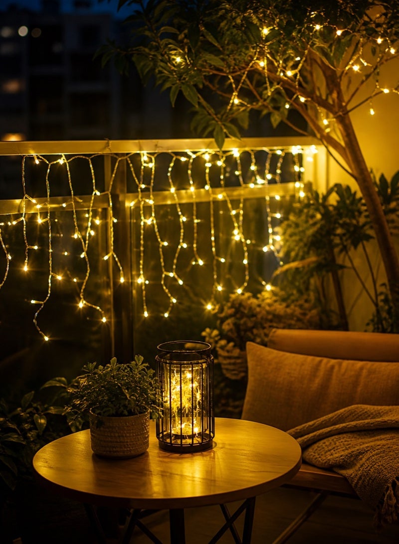 Hummer LED string lights, decorative string lights, yellow light color, battery operated, 10 meters long - Image 2