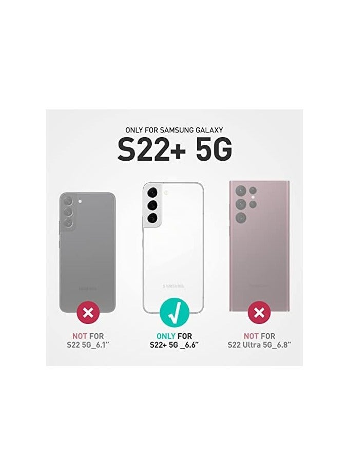 SUPCASE [Unicorn Beetle Edge Series] Case Designed For Galaxy S22 Plus 5G (2022 Release), Slim Frame Clear Protective Case with Built-in Screen Protector - Black - Image 2