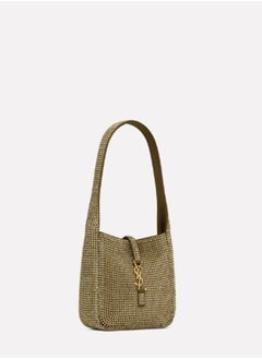 Yves Saint Laurent YSL underarm bag, Women's LE 5 À 7 BABY satin crystal-embellished soft handbag.  - Image 2