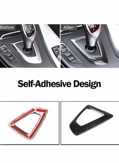 Y&D Control Gear Box Trim, Carbon Fiber Car Shift Knob Panel Frame Cover Sticker Interior Trim Decoration Set Fit Accessories for BMW F21/F22/F23/F30/F32/F33/F34/F35/F36 Series14-18  - Image 3