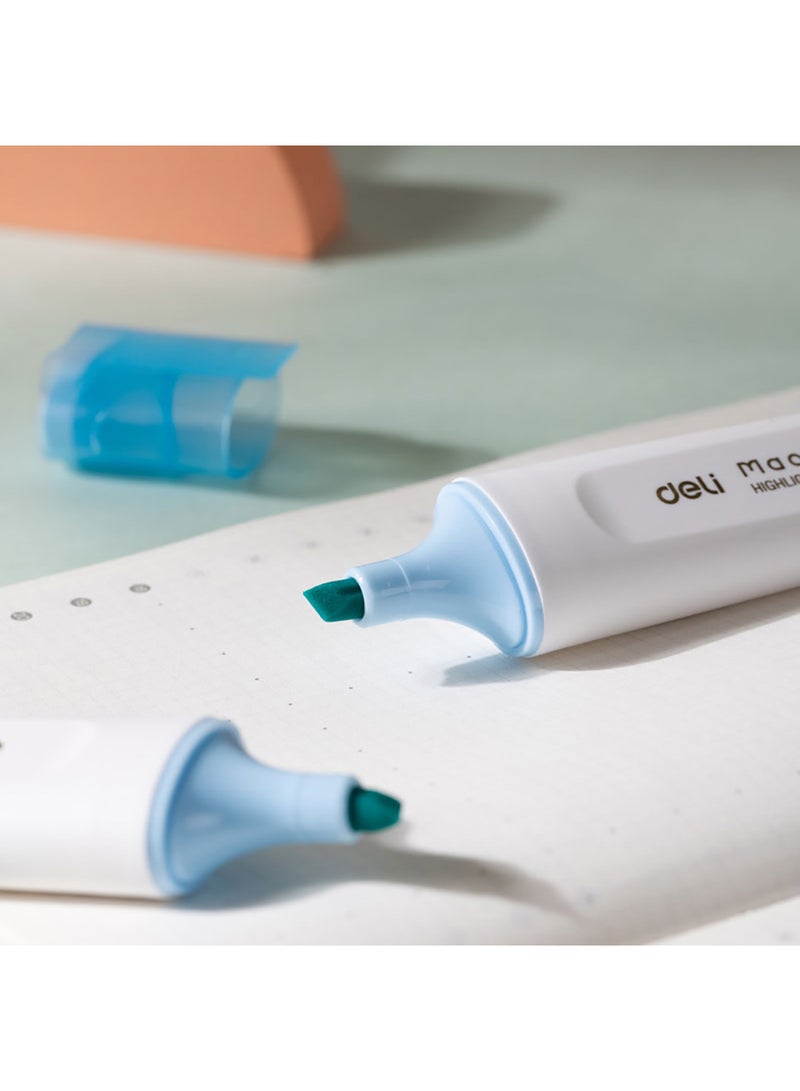 ديلي قلم تمييز أزرق باستيل برأس مشطوف 1-5 مم، سريع الجفاف، لتدوين الملاحظات ورسم الرسوم التوضيحية، عبوة من 10 قطع - Image 5