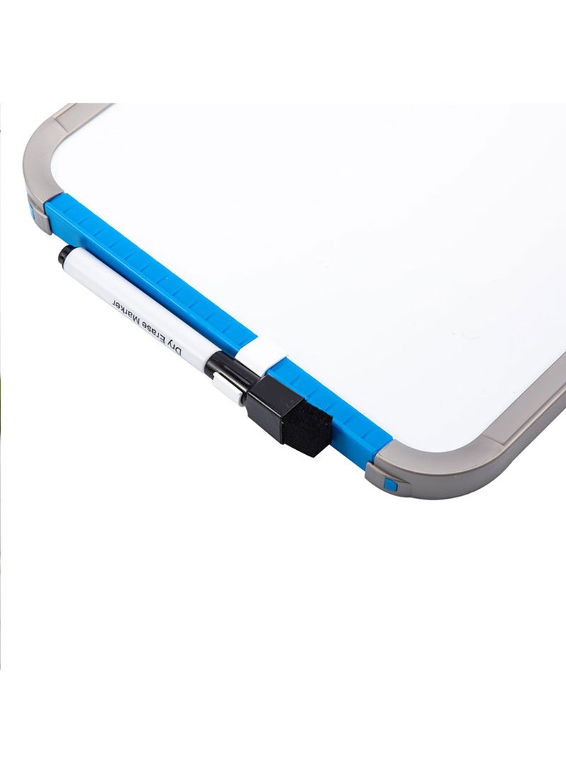 Deli Magnetic Whiteboard with ABS Frame, Easy to Carry Size 279 x 216mm, Comes with Whiteboard Pen and Magnet, Suitable for Home, School, Office, Kids, Children and Teachers  - Image 2