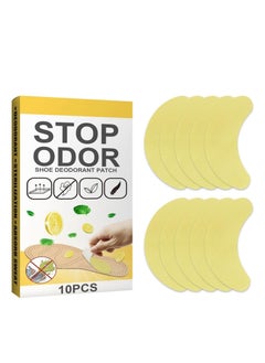 Plan A Shoe Deodorizer Patches – Pack of 10 | Sterilize & Absorb Sweat for Deodorizing & Foot Care | Ultra Thin & Breathable Patches with Lemon Scent | Ideal for Sports & Everyday Shoes  - Image 1