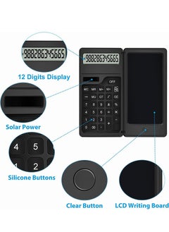 Generic 12 Digits LCD Display Solar Desktop Calculator with Notepad  - Image 3